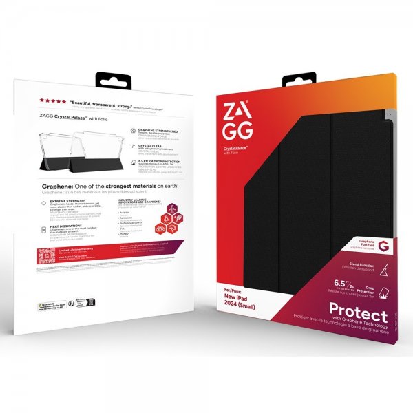 ZAGG iPad Air 11 (M2/M3/M4) Fodral Crystal Palace Folio Svart Transparent