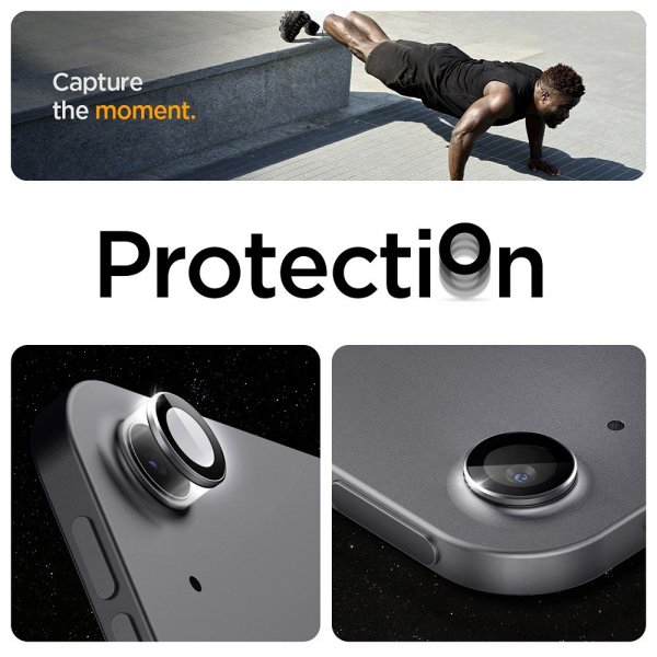 Spigen iPad Air 11 (M2/M3/M4)/iPad Air 13 (M2/M3/M4) Kameraskydd GLAS.tR EZ Fit Optik Pro Space Grey