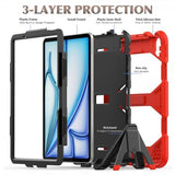 iPad Air 11 (M2/M3/M4) Skal Heavy Duty Armor Röd