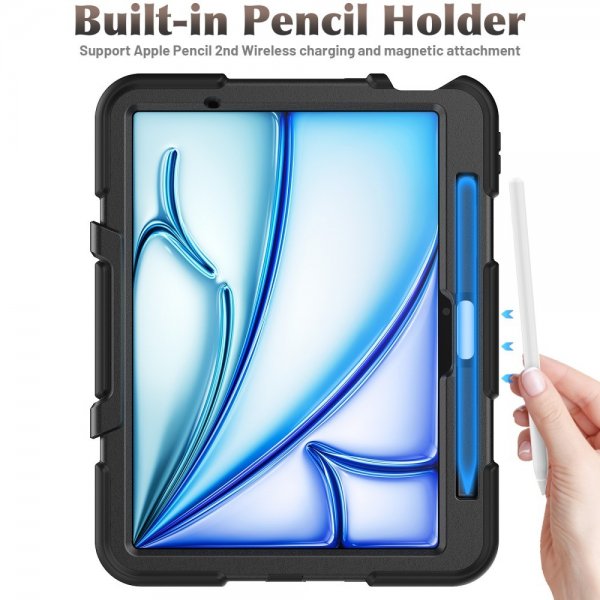 iPad Air 11 (M2/M3/M4) Skal Heavy Duty Armor Svart