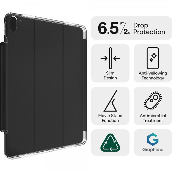ZAGG iPad Air 13 (M2/M3) Fodral Crystal Palace Folio Svart Transparent