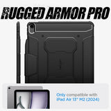 Spigen iPad Air 13 (M2/M3/M4) Fodral Rugged Armor Pro Svart