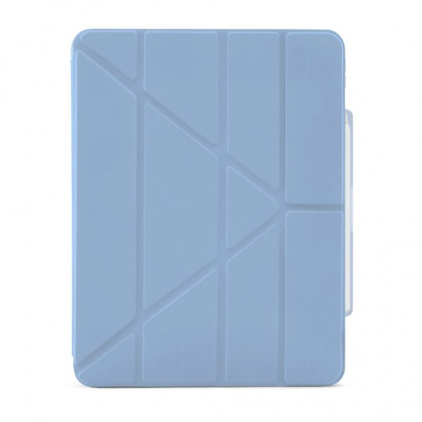 Pipetto iPad Air 13 (M2/M3/M4) Fodral Origami No3 Pencil Case Ljusblå