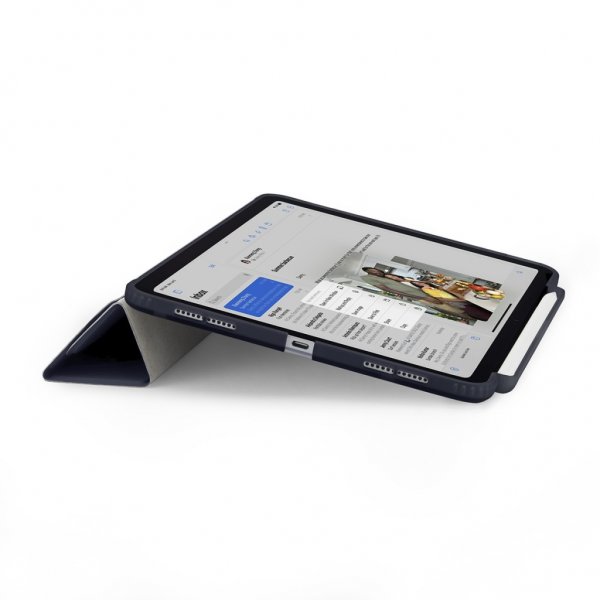 Pipetto iPad Air 13 (M2/M3/M4) Fodral Origami No3 Pencil Case Mörkblå