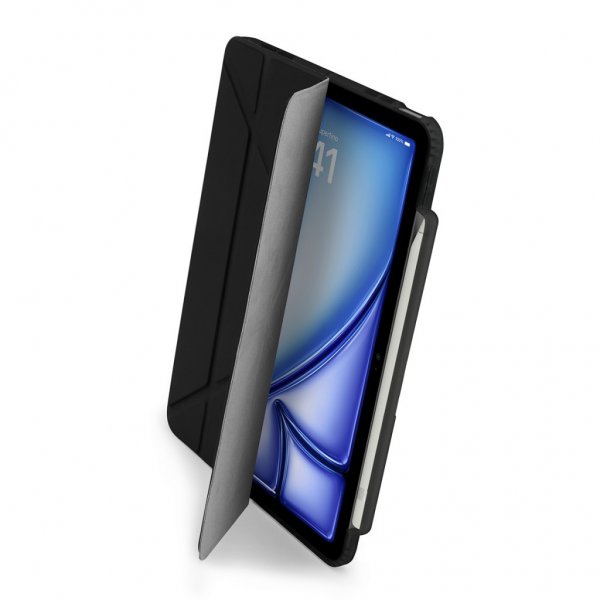 Pipetto iPad Air 13 (M2/M3/M4) Fodral Origami No3 Pencil Case Svart