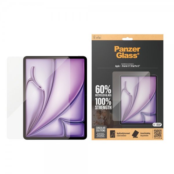 PanzerGlass iPad Air 13 (M2/M3/M4)/iPad Pro 13 (M4/M5) Skärmskydd Ultra-Wide Fit