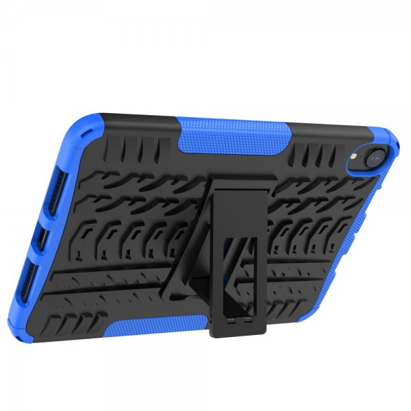 iPad mini (gen 6)/iPad mini (A17 Pro) Skal Däckmönster Stativfunktion Blå