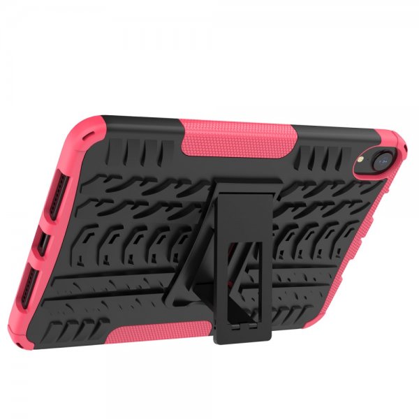 iPad mini (gen 6)/iPad mini (A17 Pro) Skal Däckmönster Stativfunktion Magenta