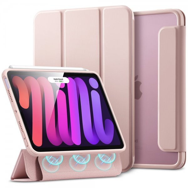 ESR iPad mini (gen 6)/iPad mini (A17 Pro) Fodral Rebound Hybrid Rosa