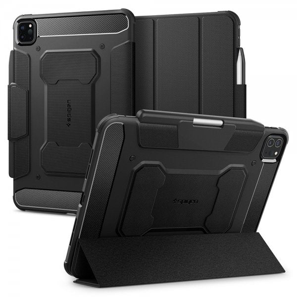 Spigen iPad Pro 11 (M4/M5) Fodral Rugged Armor Pro Svart