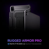 Spigen iPad Pro 11 (M4/M5) Fodral Rugged Armor Pro Svart