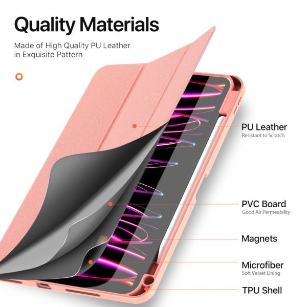 Dux Ducis iPad Pro 11 (M4/M5) Fodral DOMO Series Rosa