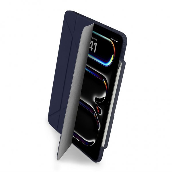 Pipetto iPad Pro 11 (M4/M5) Fodral Origami No3 Pencil Case Mörkblå