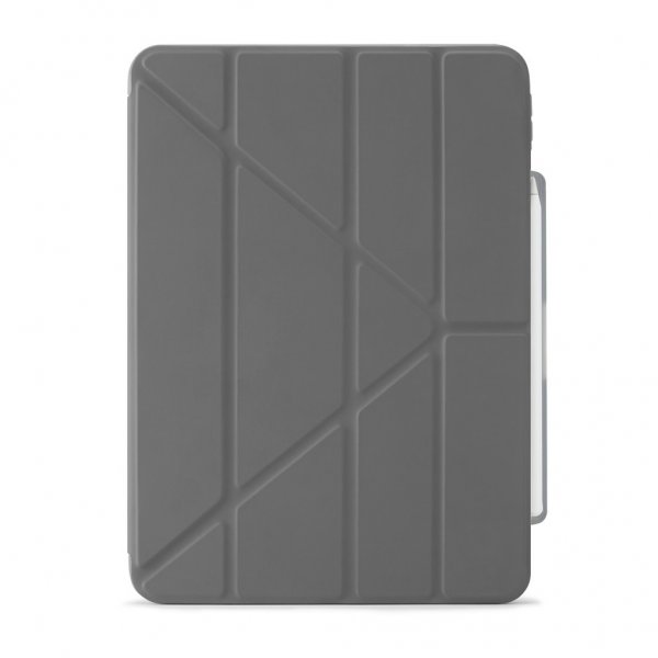 Pipetto iPad Pro 13 (M4/M5) Fodral Origami No3 Pencil Case Grå