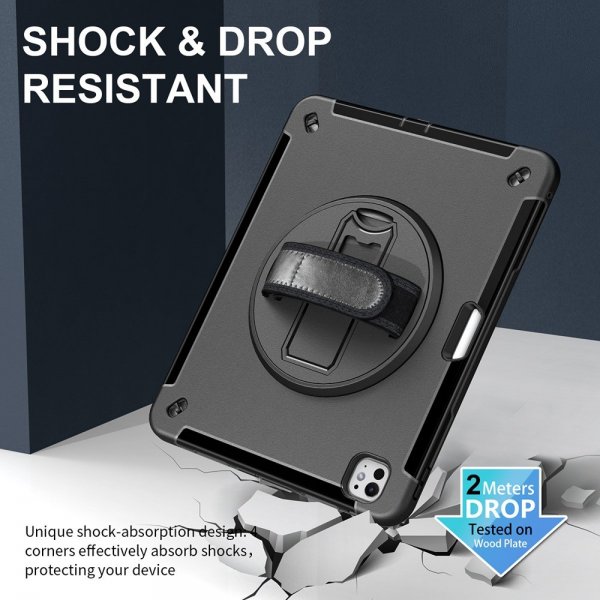 4smarts iPad Pro 13 (M4/M5) Skal Rugged Case Grip Svart