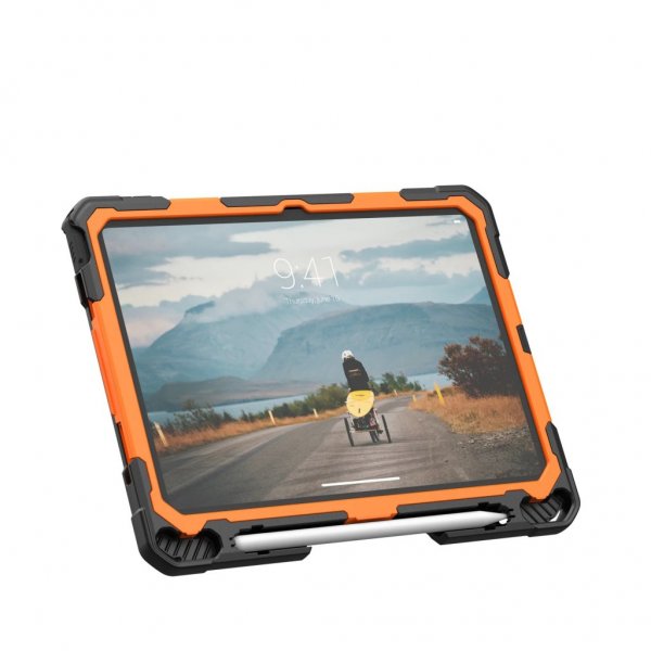 Urban Armor Gear (UAG) iPad 10.9 (gen 10)/iPad 11 (A16) Skal Plasma Kickstand & Handstrap Orange Svart