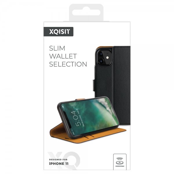 Xqisit iPhone 11 Fodral Slim Wallet Selection Svart