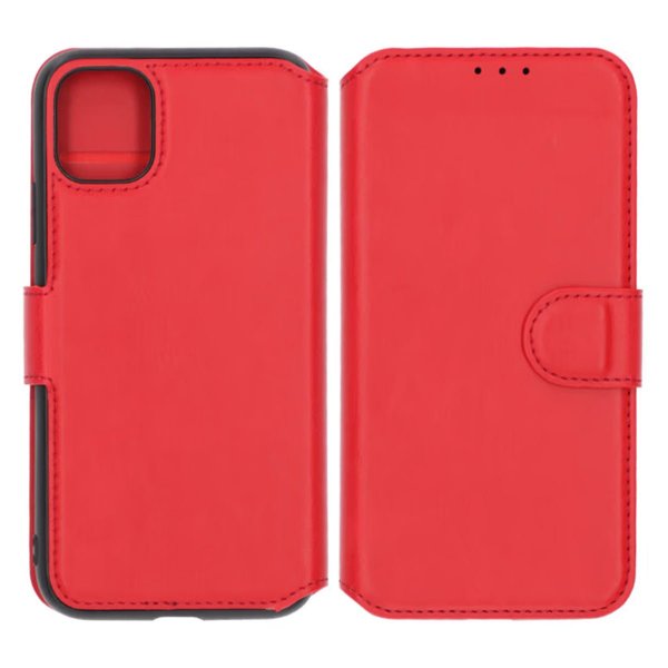 Rvelon iPhone 11 Fodral Utfällbart Kortfack Röd