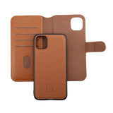 Rvelon iPhone 11 Fodral Magnetiskt Avtagbart Skal Brun