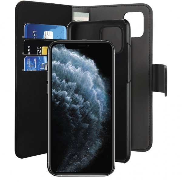 Puro iPhone 11 Pro Fodral Wallet Detachable 2 in 1 Svart