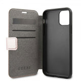 Guess iPhone 11 Pro Max Fodral Lädertextur Roseguld