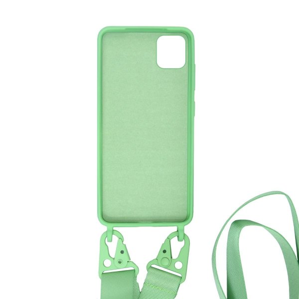 iPhone 11 Pro Max Skal Silikon med Halsband Grön