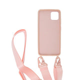 iPhone 11 Pro Max Skal Silikon med Halsband Rosa