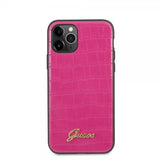 Guess iPhone 11 Pro Max Skal Croco Rosa