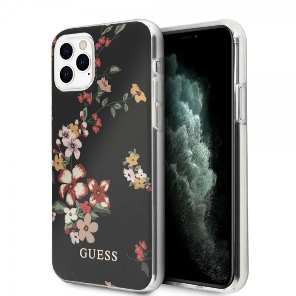 Guess iPhone 11 Pro Max Skal Flower Edition N.4 Svart