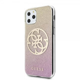 Guess iPhone 11 Pro Max Skal Glitter Circle Roseguld
