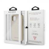 Guess iPhone 11 Pro Max Skal Saffiano Cover Guld