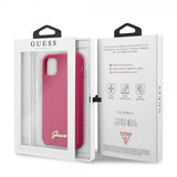 Guess iPhone 11 Pro Max Skal Silicone Cover Vintage Röd