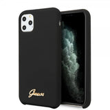 Guess iPhone 11 Pro Max Skal Silicone Cover Vintage Svart