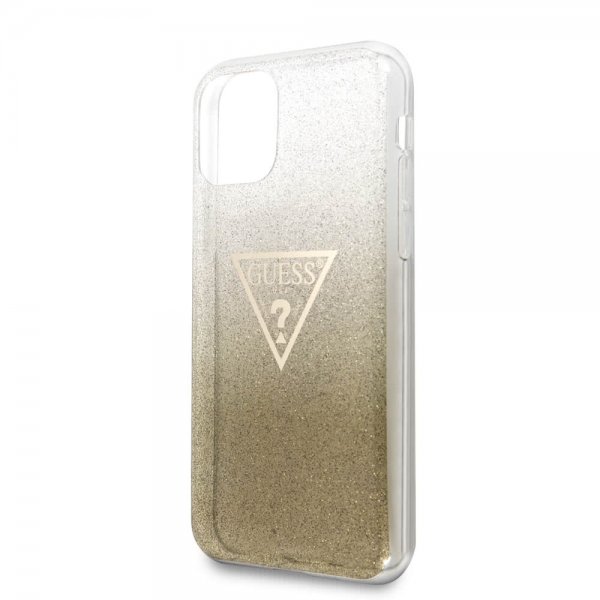 Guess iPhone 11 Pro Max Skal Solid Glitter Cover Guld