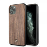 Mercedes Benz iPhone 11 Pro Max Skal Wood Line Walnut