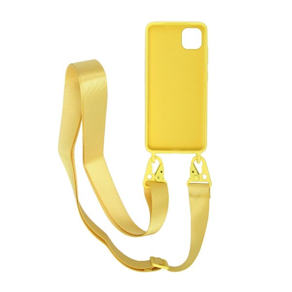 iPhone 11 Pro Skal Silikon med Halsband Gul