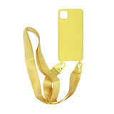 iPhone 11 Pro Skal Silikon med Halsband Gul