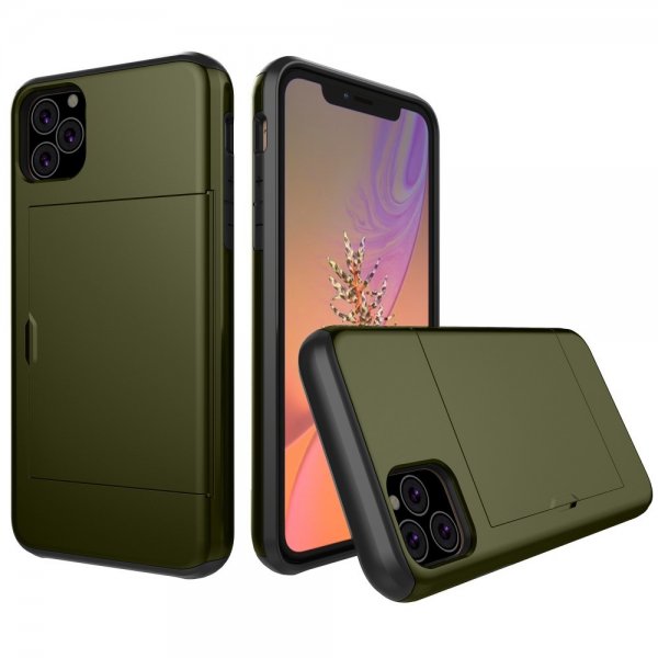 iPhone 11 Pro Skal Card Slide Grön