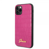 Guess iPhone 11 Pro Skal Croco Rosa