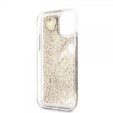 Guess iPhone 11 Pro Skal Glitter Hearts Guld