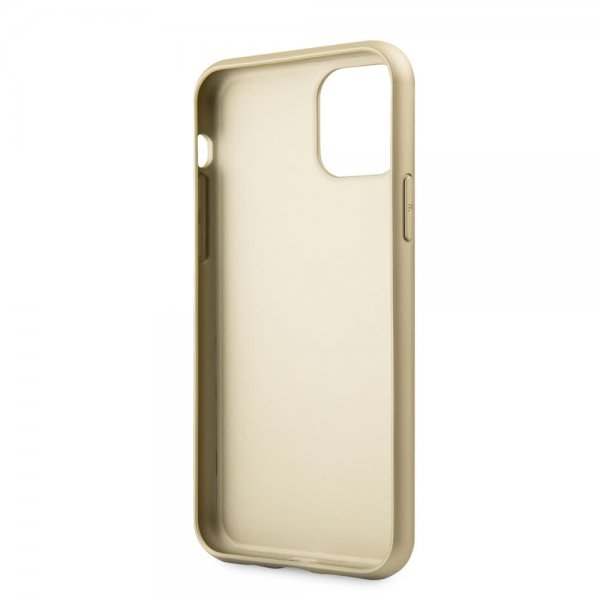 Guess iPhone 11 Pro Skal Lädertextur Guld
