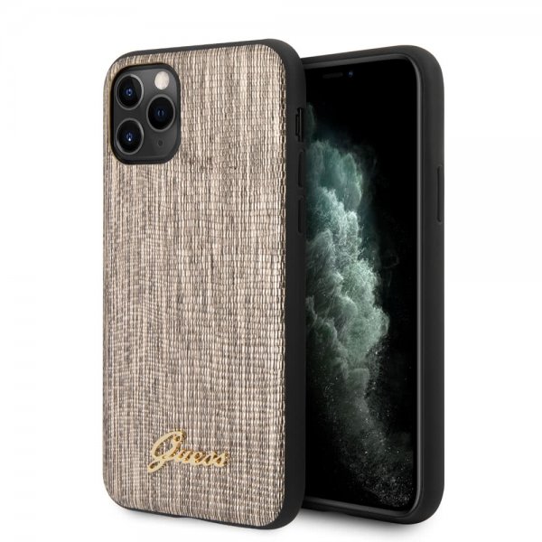 Guess iPhone 11 Pro Skal Lizard Guld