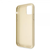 Guess iPhone 11 Pro Skal Saffiano Cover Guld