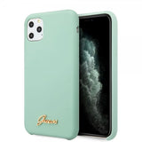 Guess iPhone 11 Pro Skal Silicone Cover Vintage Grön