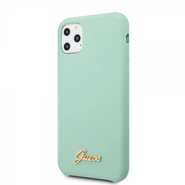Guess iPhone 11 Pro Skal Silicone Cover Vintage Grön
