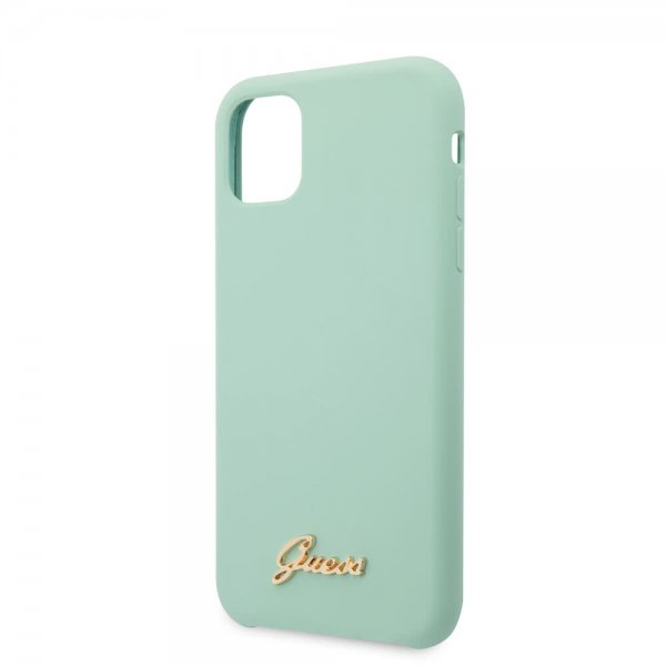 Guess iPhone 11 Pro Skal Silicone Cover Vintage Grön