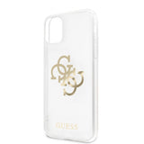Guess iPhone 11 Skal 4G Logo Guld Klar