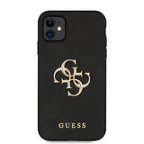 Guess iPhone 11 Skal 4G Logo Saffiano Svart