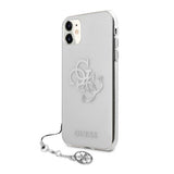 Guess iPhone 11 Skal 4G Logo Silver Klar