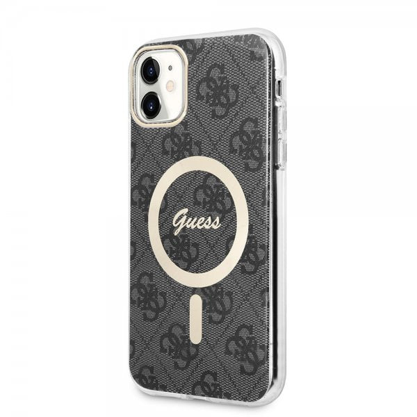 Guess iPhone 11 Skal 4G Pattern MagSafe Svart